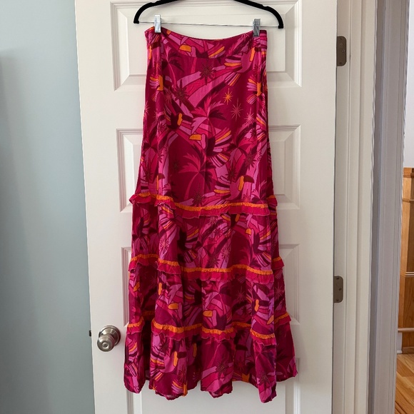 FARM Rio Dresses & Skirts - FARM Rio Pink and Orange Maxi Skirt